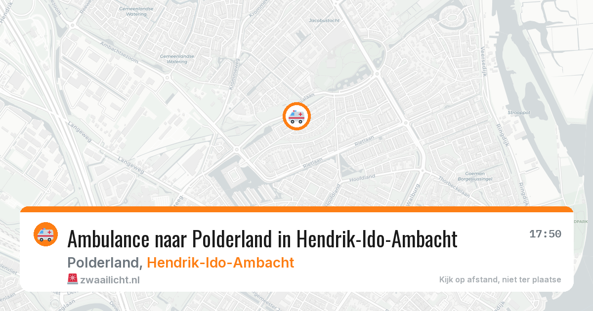 Ambulance naar Polderland in Hendrik-Ido-Ambacht — 20 mei 2026