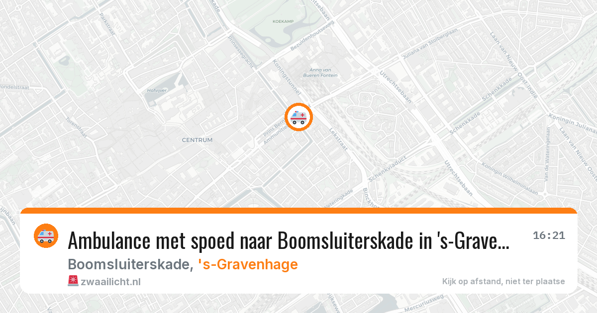 Ambulance met spoed naar Boomsluiterskade in 's-Gravenhage — 3 aug 2026