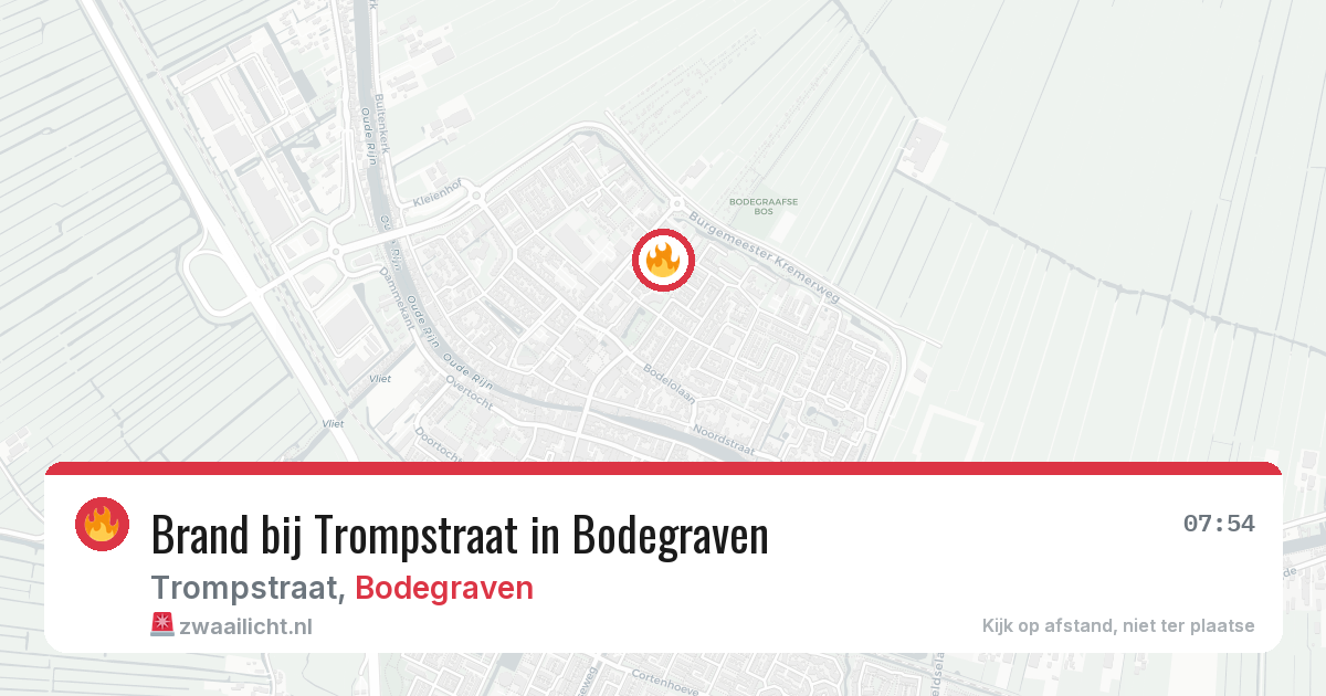 Brand bij Trompstraat in Bodegraven — 20 mrt 2026