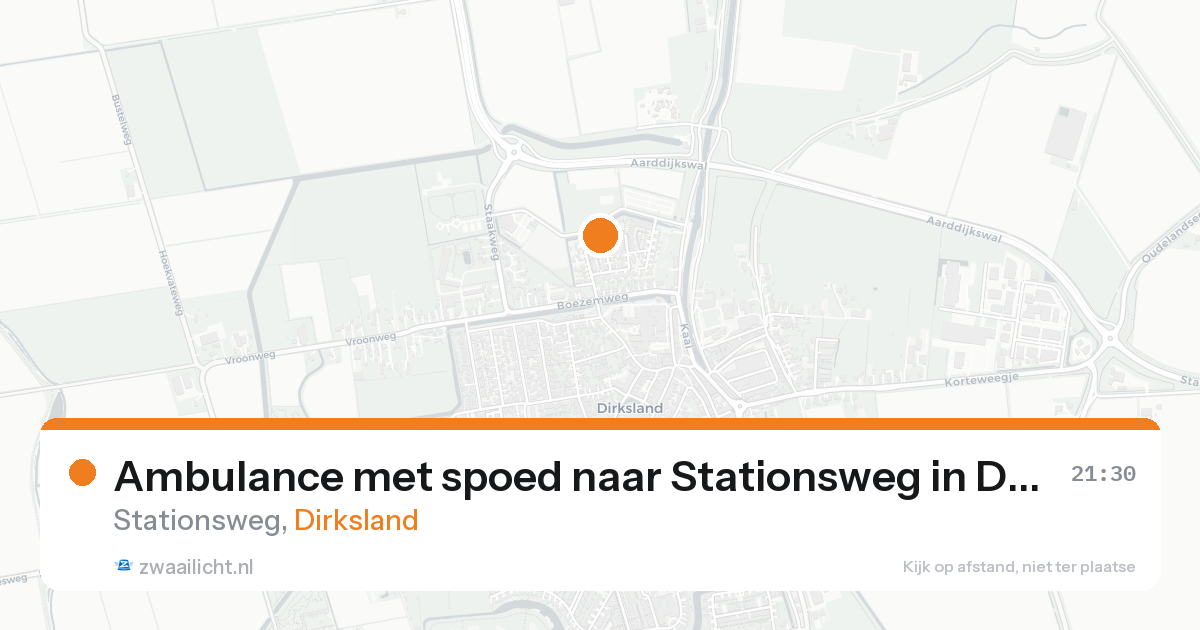 Ambulance met spoed naar Stationsweg in Dirksland — 7 feb 2026