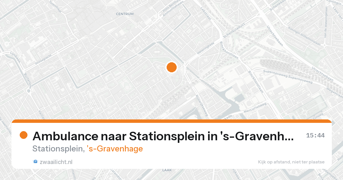 Ambulance naar Stationsplein in 's-Gravenhage — 21 aug 2026