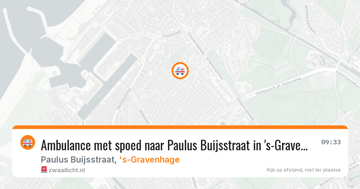 Ambulance met spoed naar Paulus Buijsstraat in 's-Gravenhage — 14 jul 2026