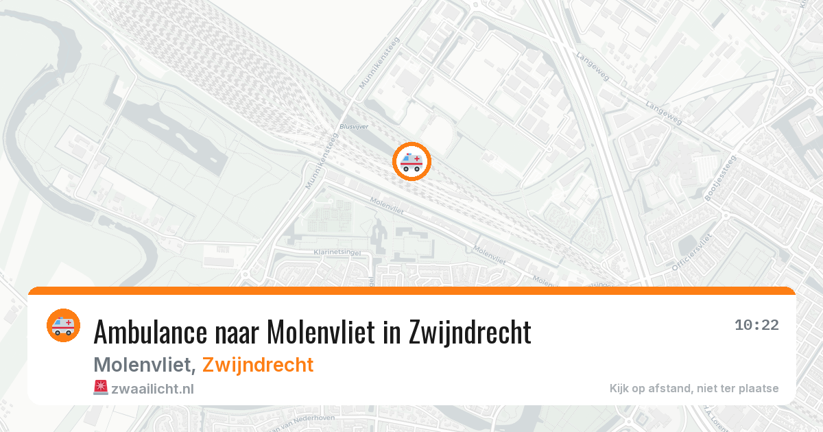 Ambulance naar Molenvliet in Zwijndrecht — 18 jul 2026