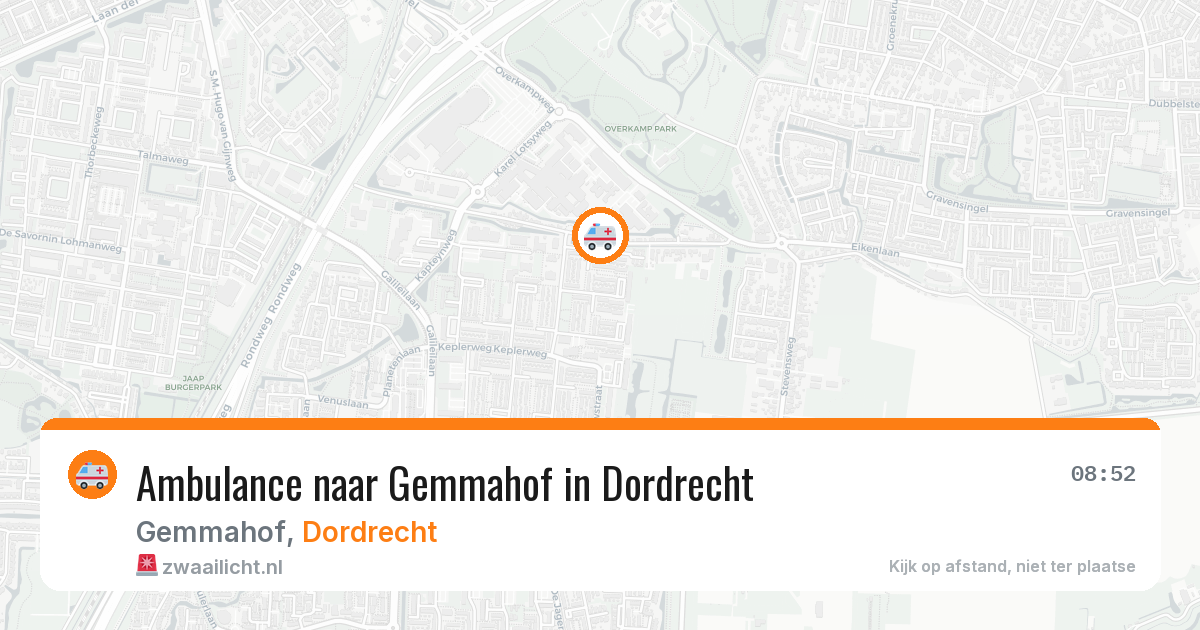 Ambulance naar Gemmahof in Dordrecht — 10 apr 2026