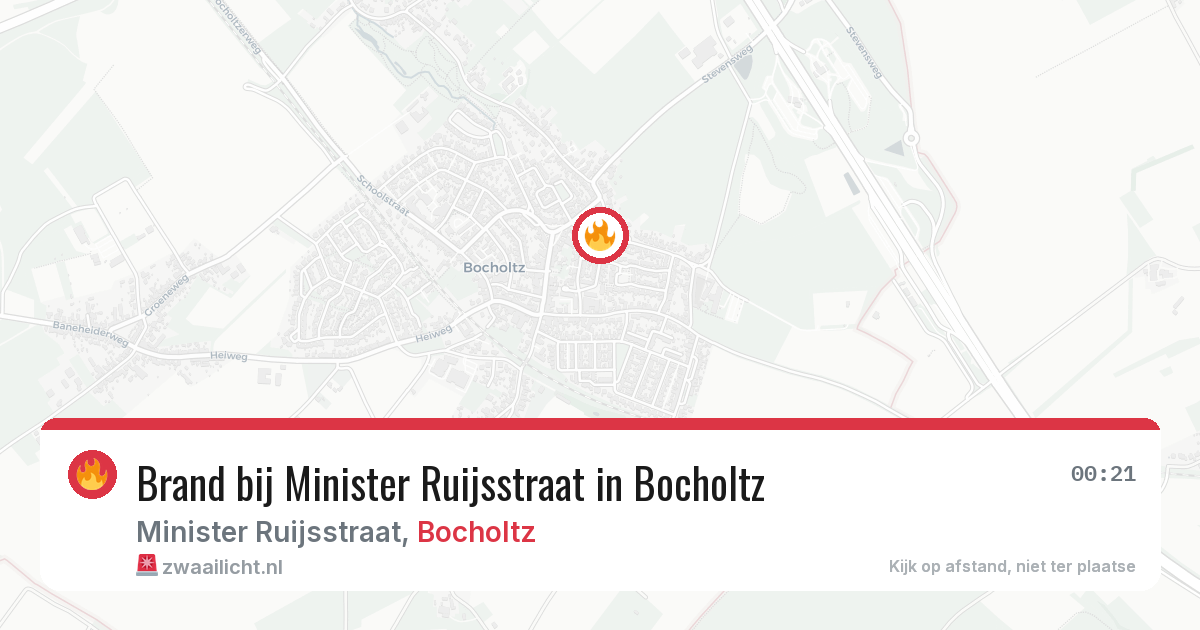 Brand bij Minister Ruijsstraat in Bocholtz — 12 feb 2026