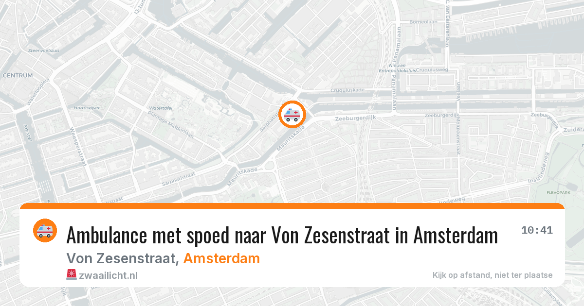 Ambulance met spoed naar Von Zesenstraat in Amsterdam — 25 mrt 2026