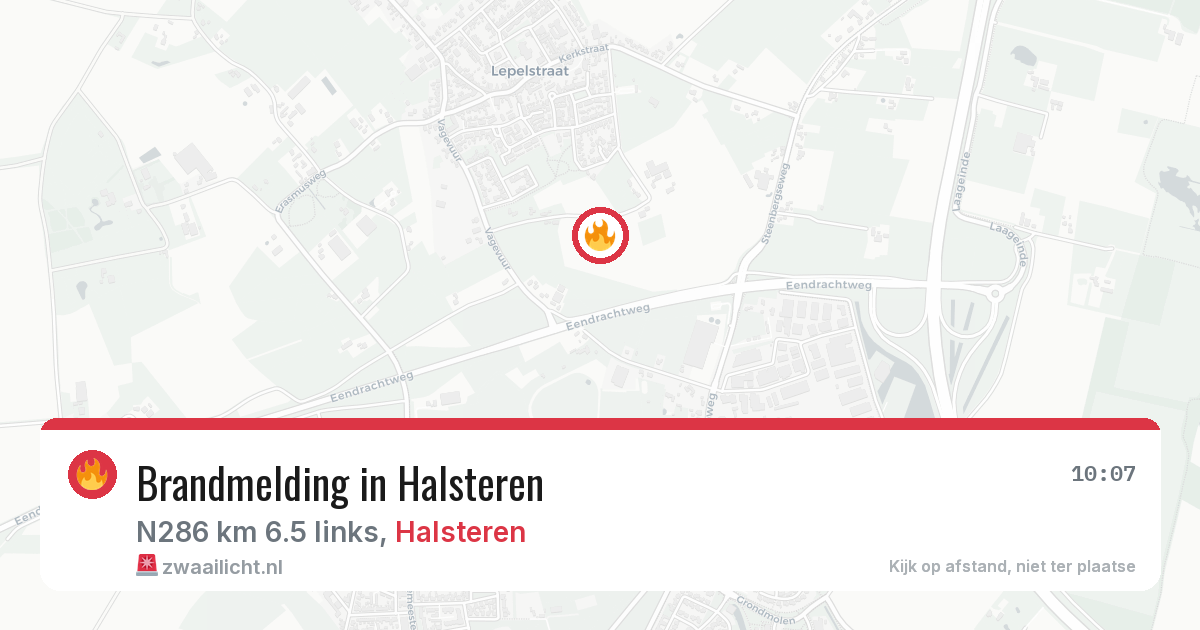 Brandmelding in Halsteren — 11 aug 2026