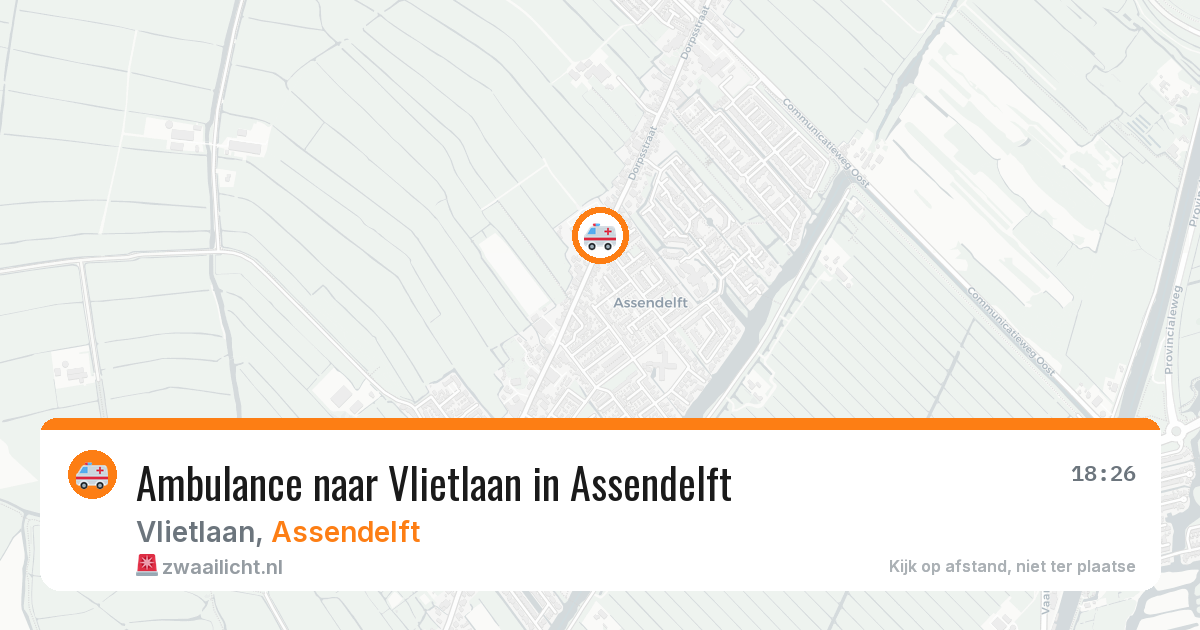 Ambulance naar Vlietlaan in Assendelft — 2 aug 2026