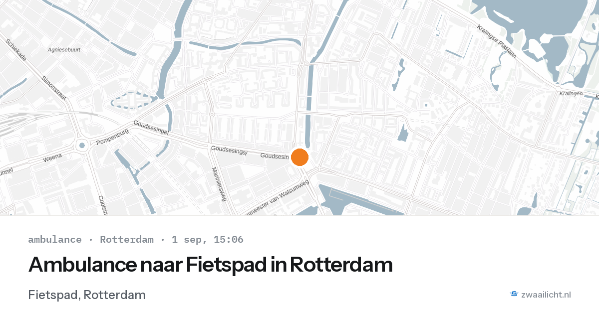 Ambulance naar Fietspad in Rotterdam — 1 sep 2026