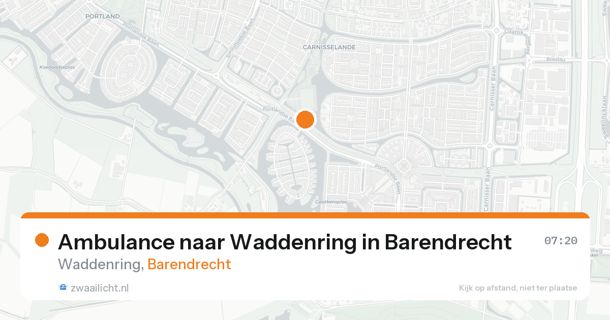 Ambulance naar Waddenring in Barendrecht — 20 aug 2026