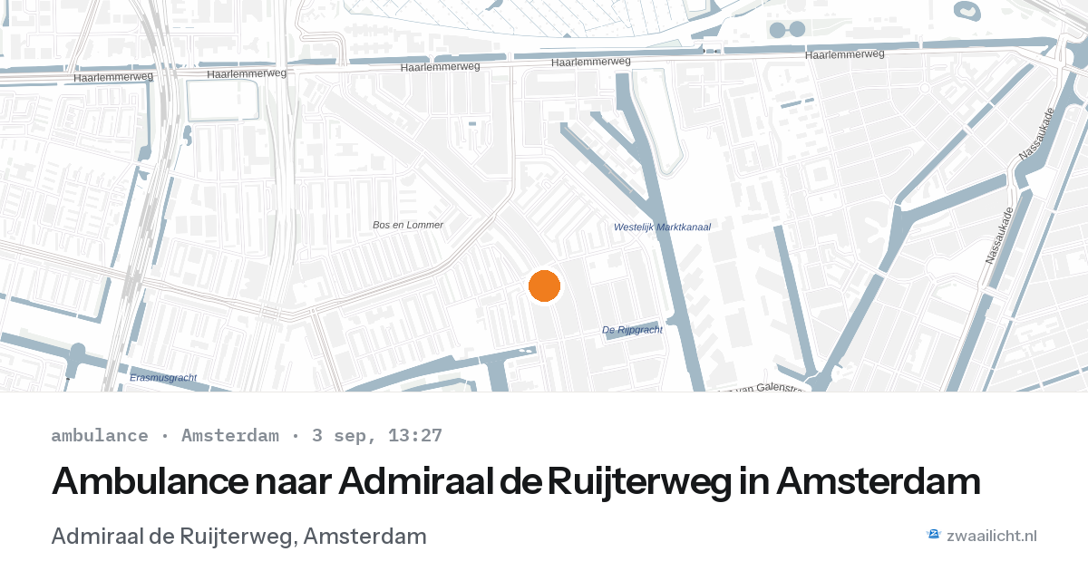 Ambulance naar Admiraal de Ruijterweg in Amsterdam — 3 sep 2026