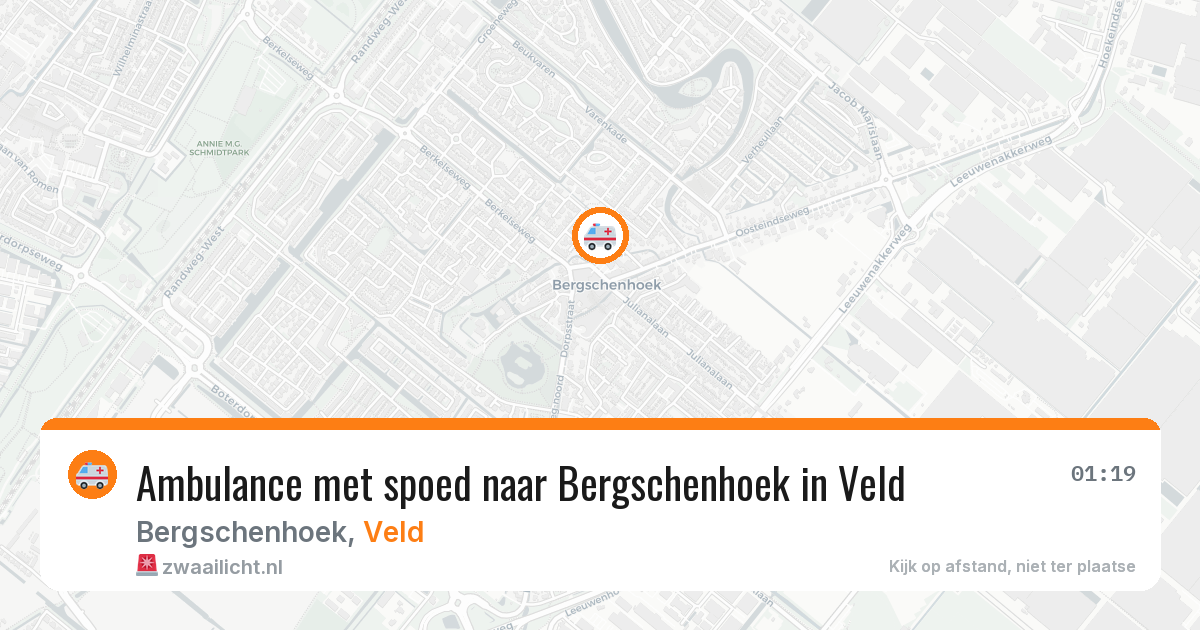 Ambulance met spoed naar Bergschenhoek in Veld — 17 jan 2026