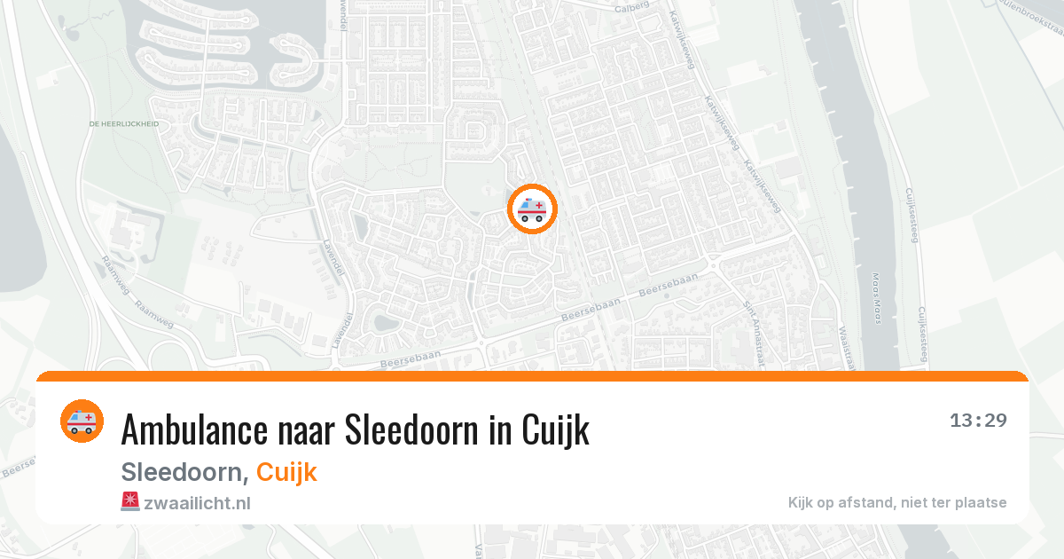 Ambulance naar Sleedoorn in Cuijk — 31 jul 2026