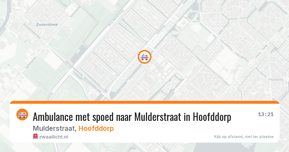 Ambulance met spoed naar Mulderstraat in Hoofddorp — 8 mei 2026