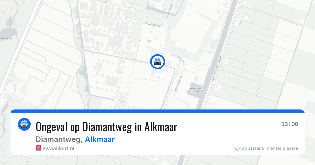 Ongeval op Diamantweg in Alkmaar — 7 apr 2026