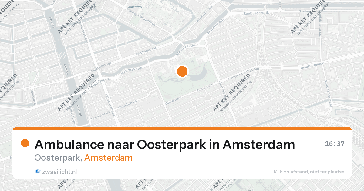 Ambulance naar Oosterpark in Amsterdam — 26 aug 2026