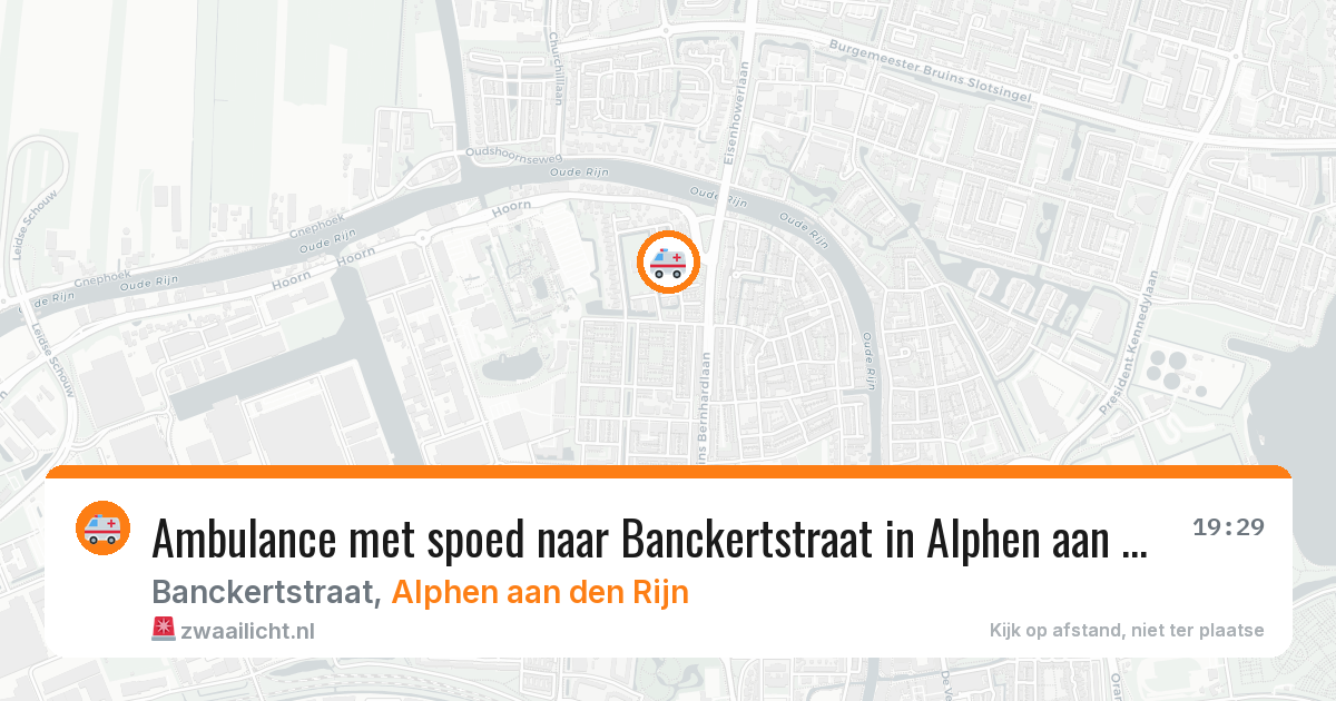 Ambulance met spoed naar Banckertstraat in Alphen aan den Rijn — 18 jun 2026