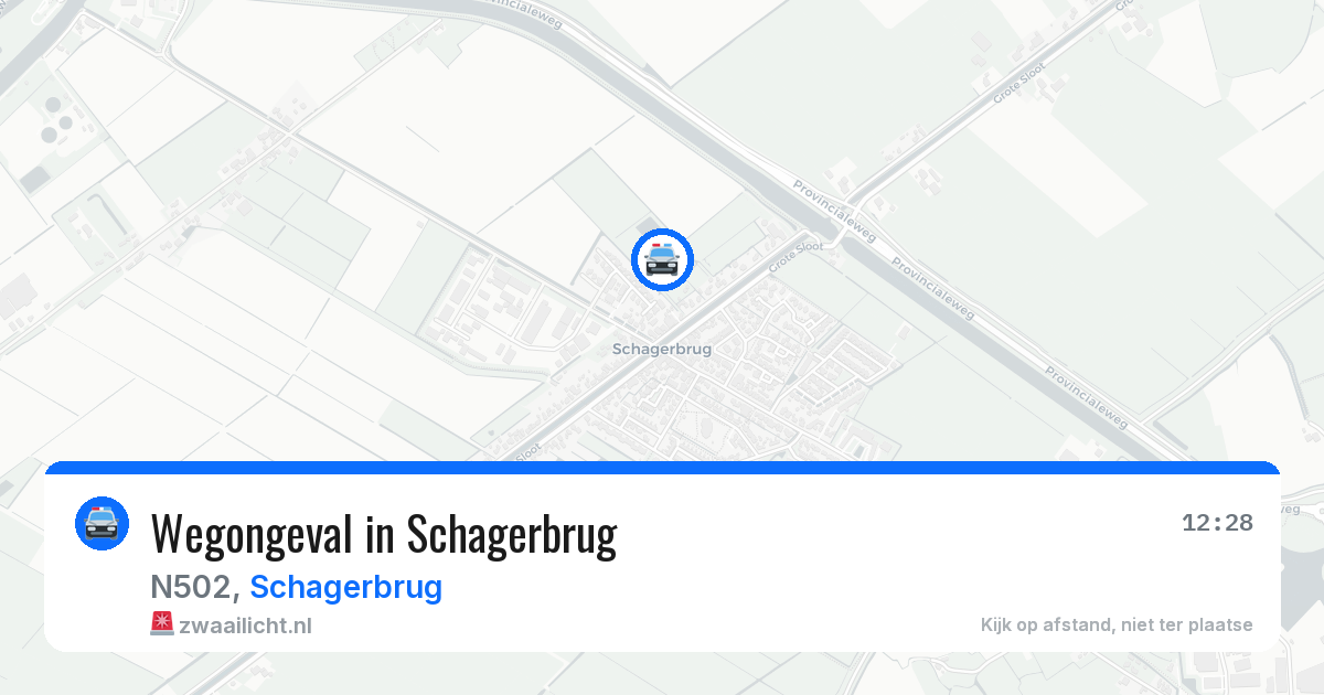 Wegongeval in Schagerbrug — 25 jun 2026