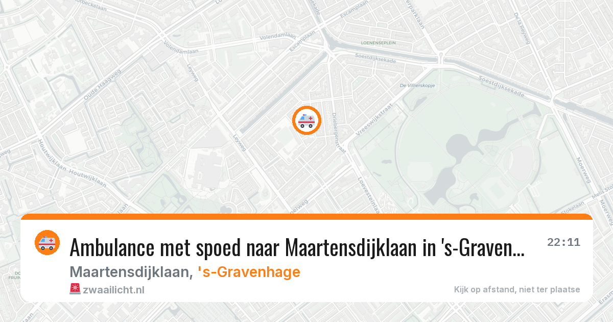 Ambulance met spoed naar Maartensdijklaan in 's-Gravenhage — 6 feb 2026