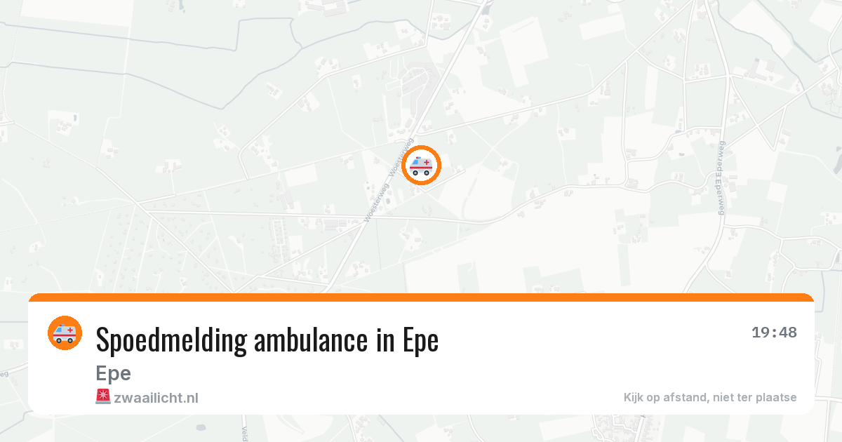 Spoedmelding ambulance in Epe — 31 jul 2026