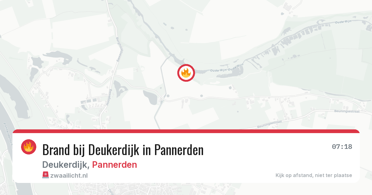 Brand bij Deukerdijk in Pannerden — 28 jun 2026