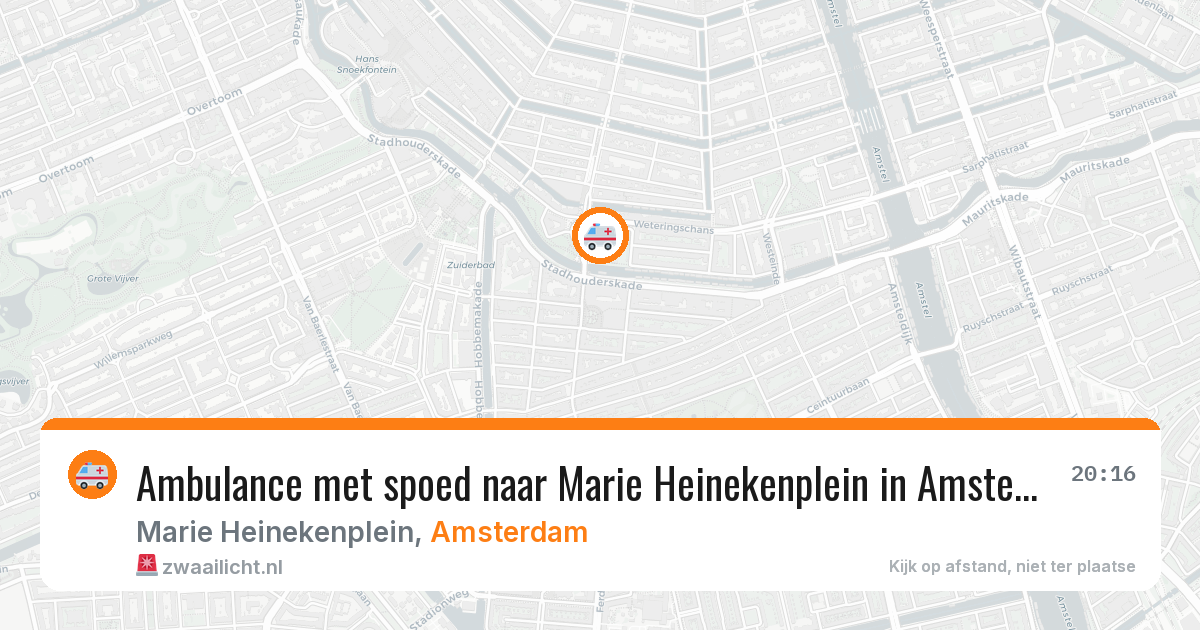 Ambulance met spoed naar Marie Heinekenplein in Amsterdam — 4 apr 2026