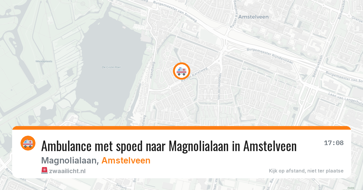 Ambulance met spoed naar Magnolialaan in Amstelveen — 20 jul 2026