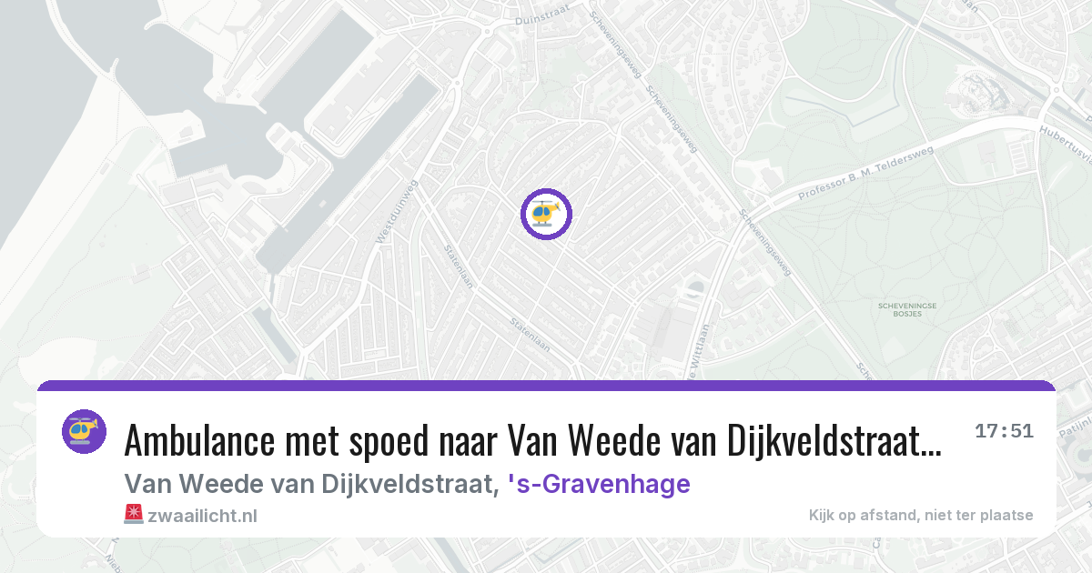 Ambulance met spoed naar Van Weede van Dijkveldstraat in 's-Gravenhage — 8 jul 2026