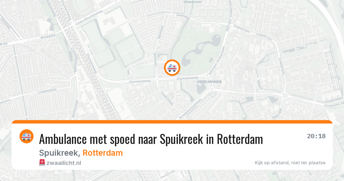 Ambulance met spoed naar Spuikreek in Rotterdam — 12 jun 2026