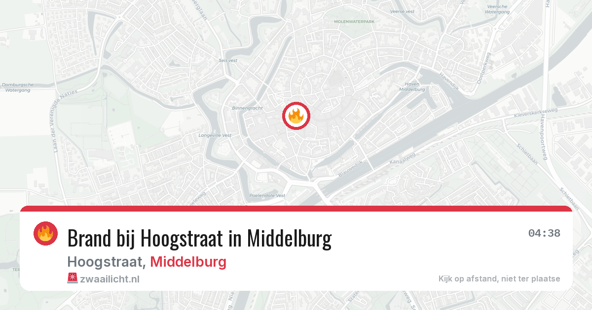 Brand bij Hoogstraat in Middelburg — 2 aug 2026