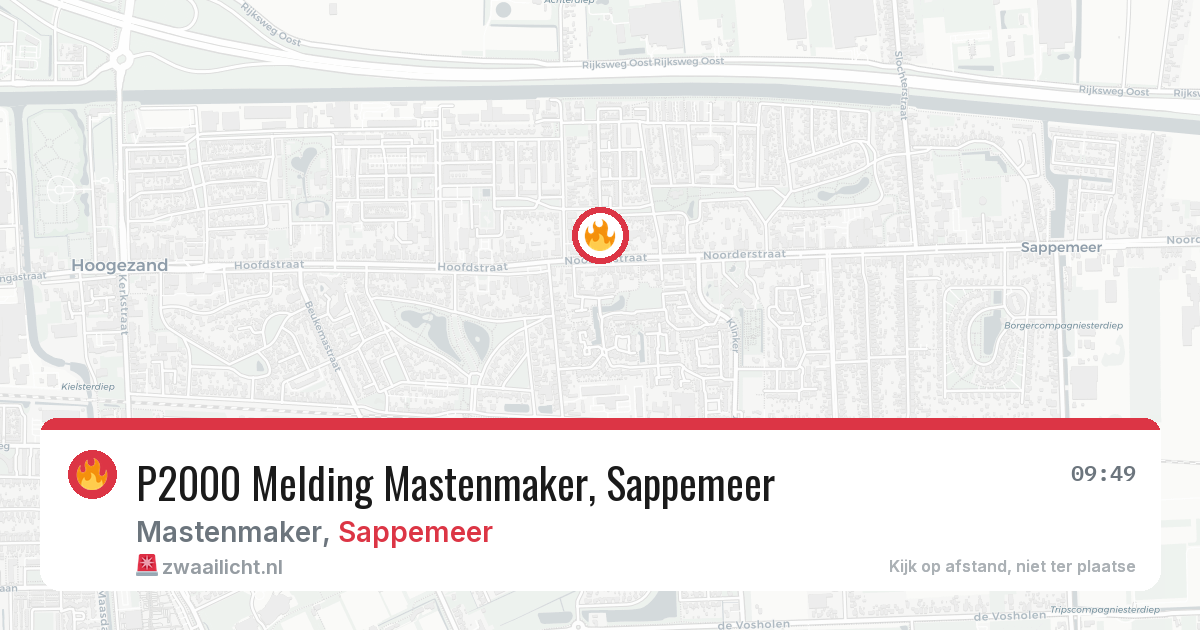 P2000 Melding Mastenmaker, Sappemeer — 23 mrt 2026