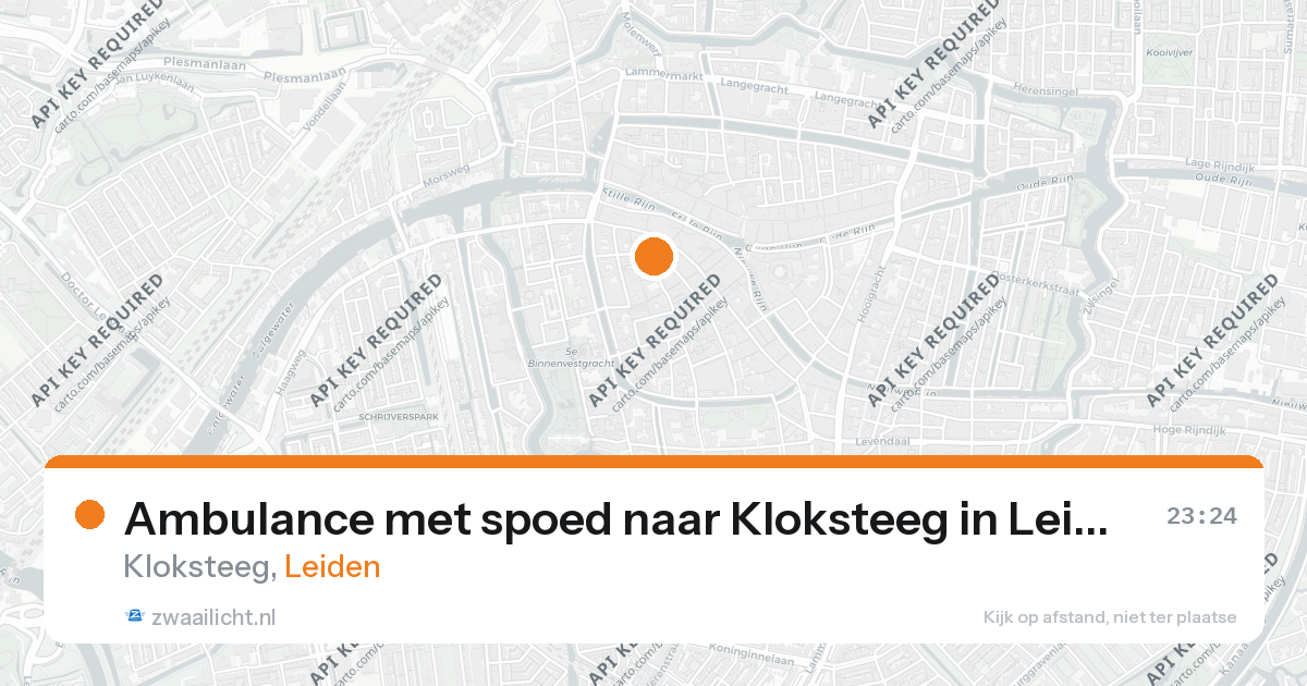 Ambulance met spoed naar Kloksteeg in Leiden — 20 mrt 2026