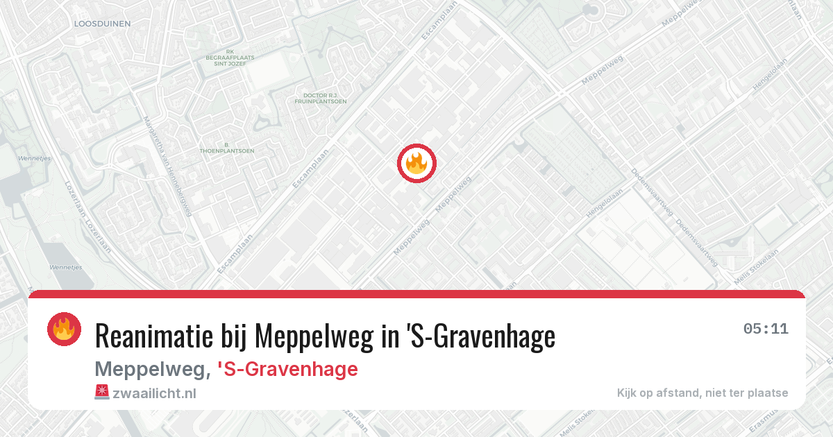 Reanimatie bij Meppelweg in 'S-Gravenhage — 14 feb 2026