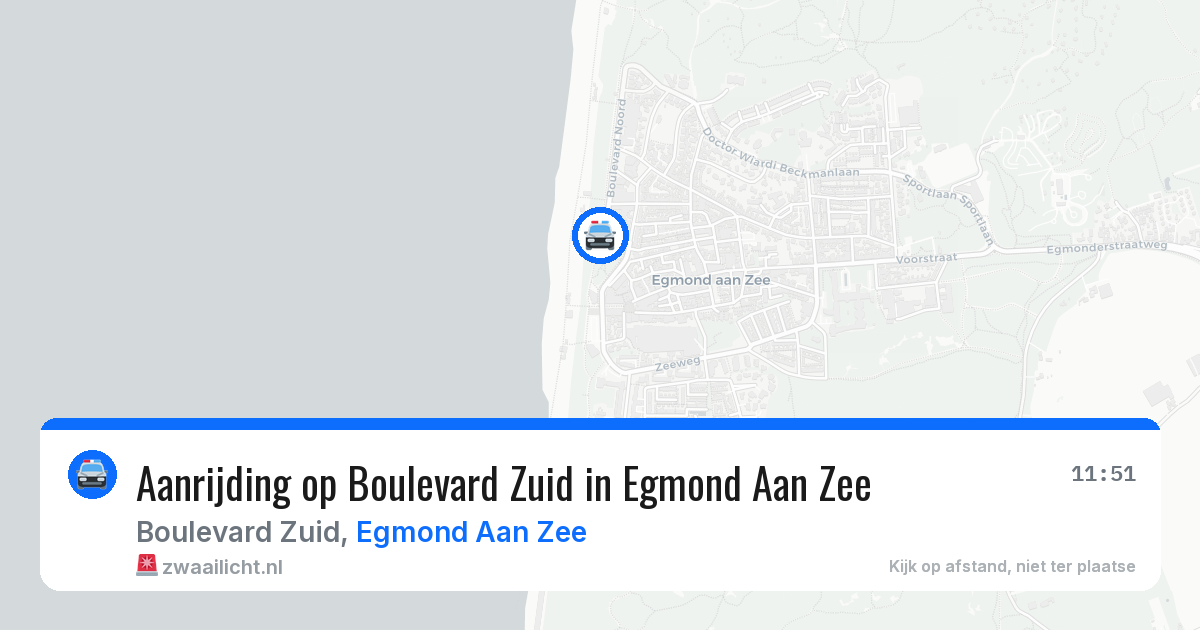 Aanrijding op Boulevard Zuid in Egmond Aan Zee — 19 jul 2026