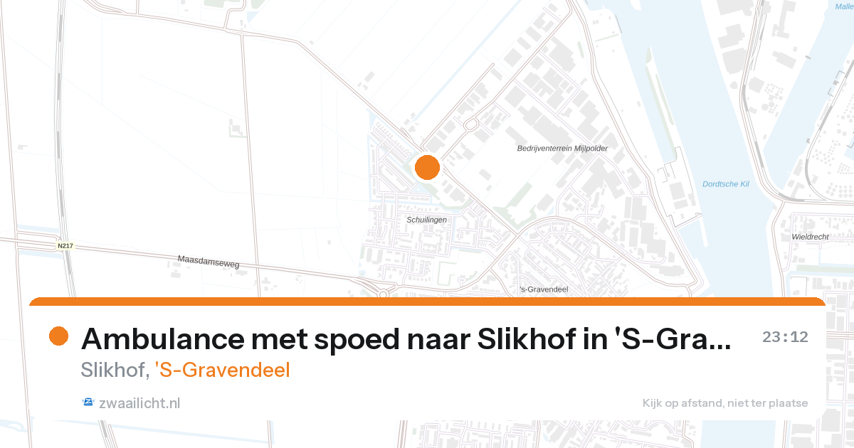 Ambulance met spoed naar Slikhof in 'S-Gravendeel — 26 aug 2026