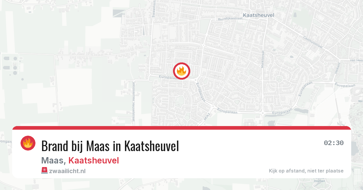 Brand bij Maas in Kaatsheuvel — 8 aug 2026