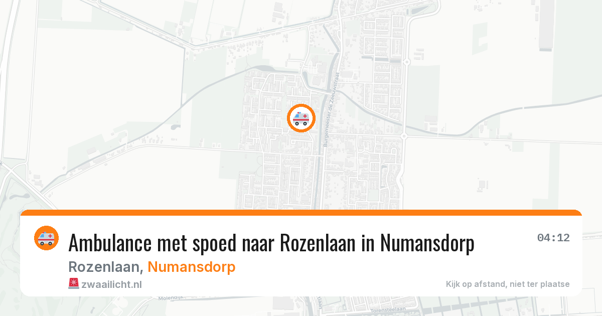Ambulance met spoed naar Rozenlaan in Numansdorp — 5 aug 2026