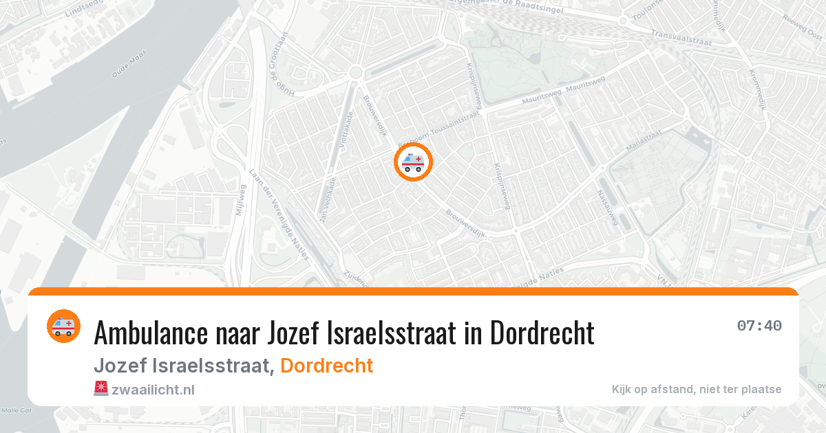 Ambulance naar Jozef Israelsstraat in Dordrecht — 8 jul 2026