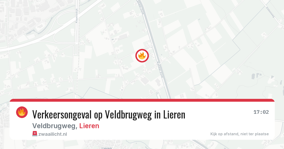 Verkeersongeval op Veldbrugweg in Lieren — 20 apr 2026