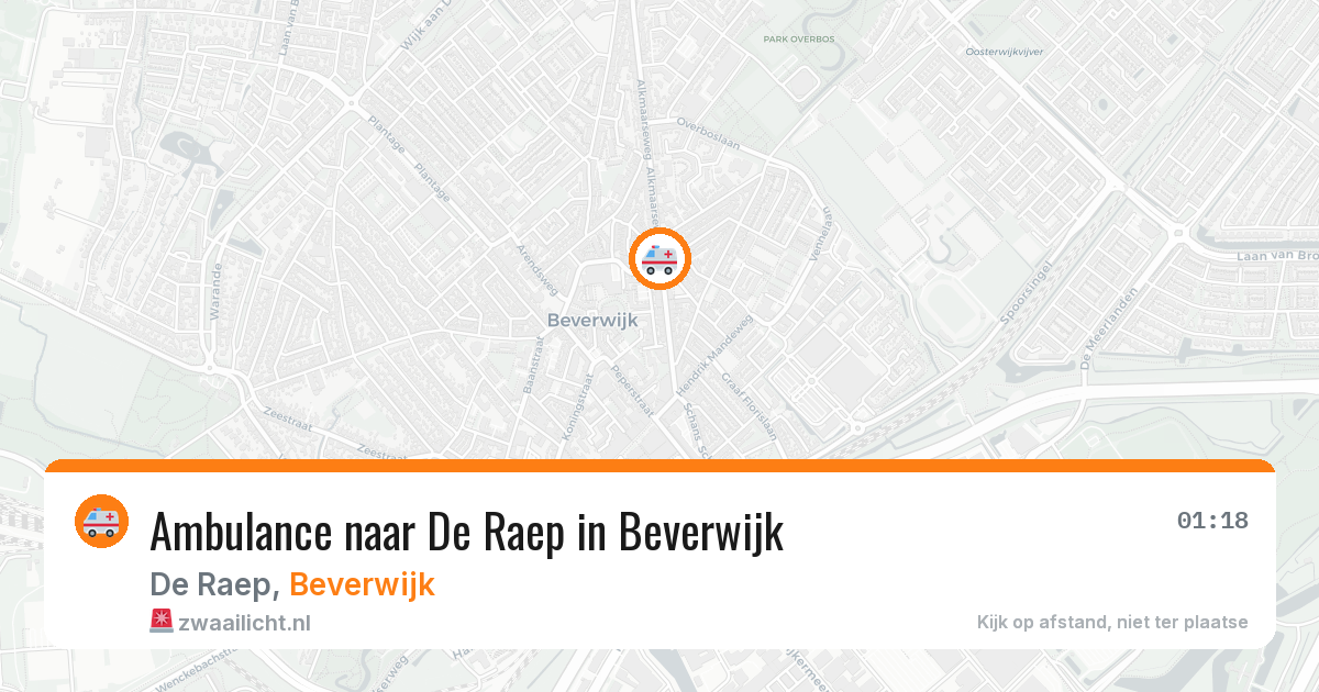 Ambulance naar De Raep in Beverwijk — 30 jun 2026