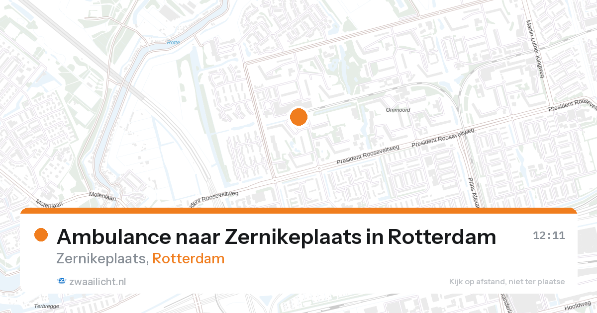 Ambulance naar Zernikeplaats in Rotterdam — 27 aug 2026