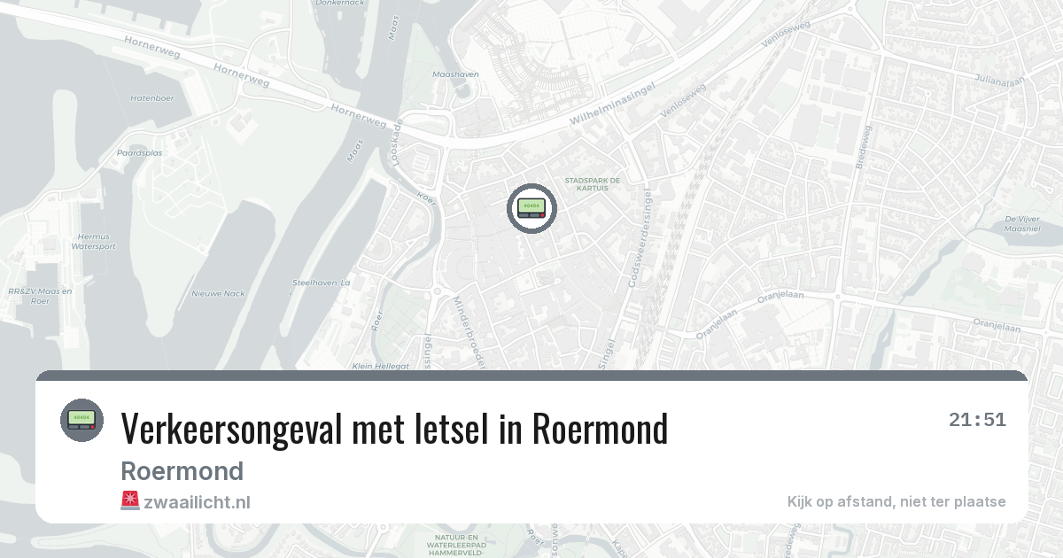 Verkeersongeval met letsel in Roermond — 25 jun 2026