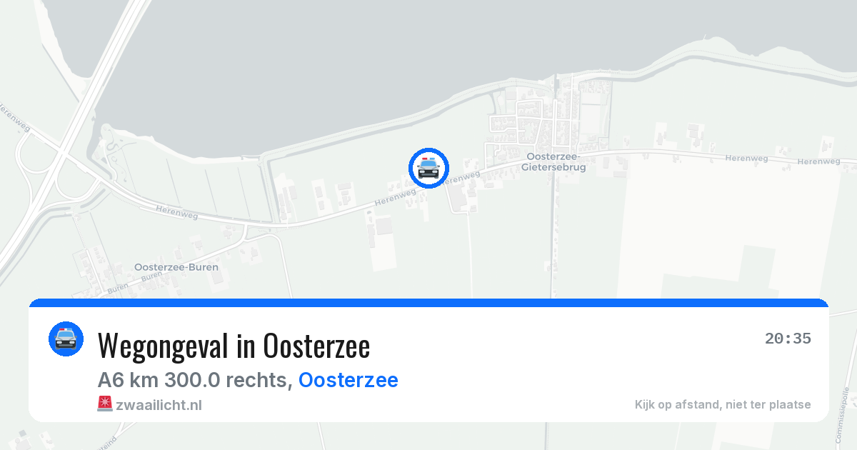 Wegongeval in Oosterzee — 19 jan 2026