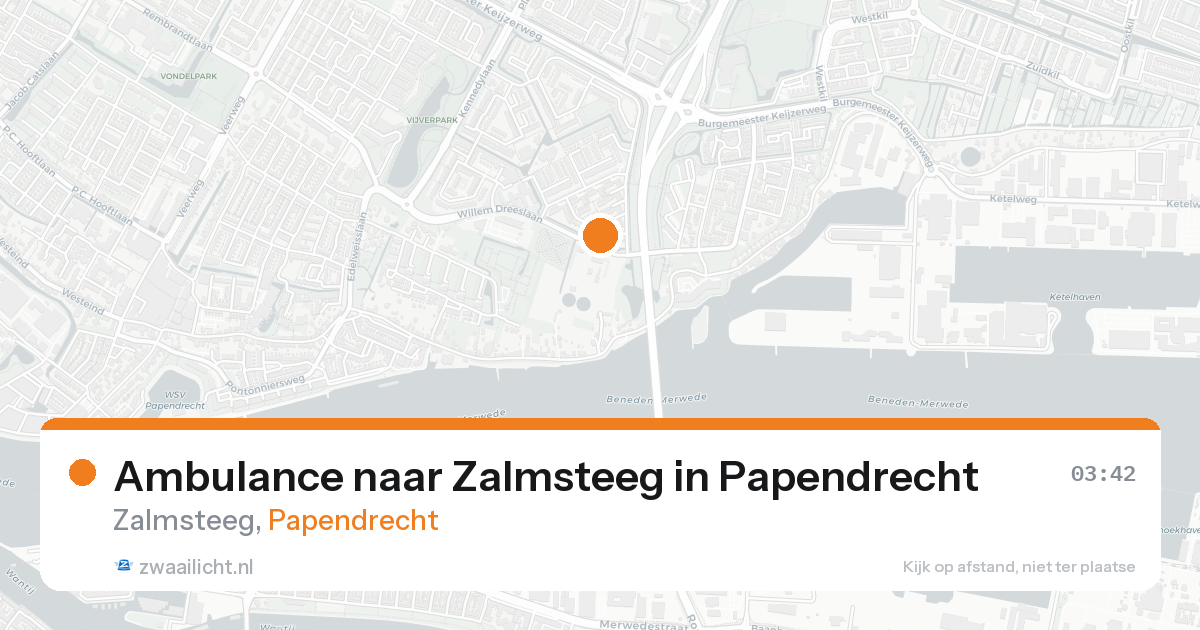 Ambulance naar Zalmsteeg in Papendrecht — 23 mrt 2026