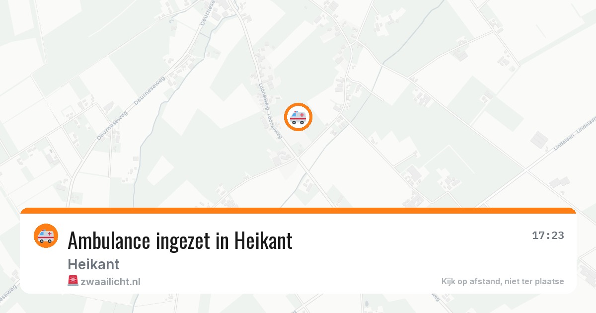 Ambulance ingezet in Heikant — 14 jul 2026
