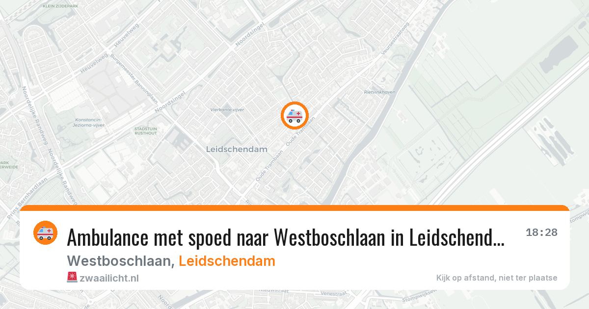 Ambulance met spoed naar Westboschlaan in Leidschendam — 11 mei 2026