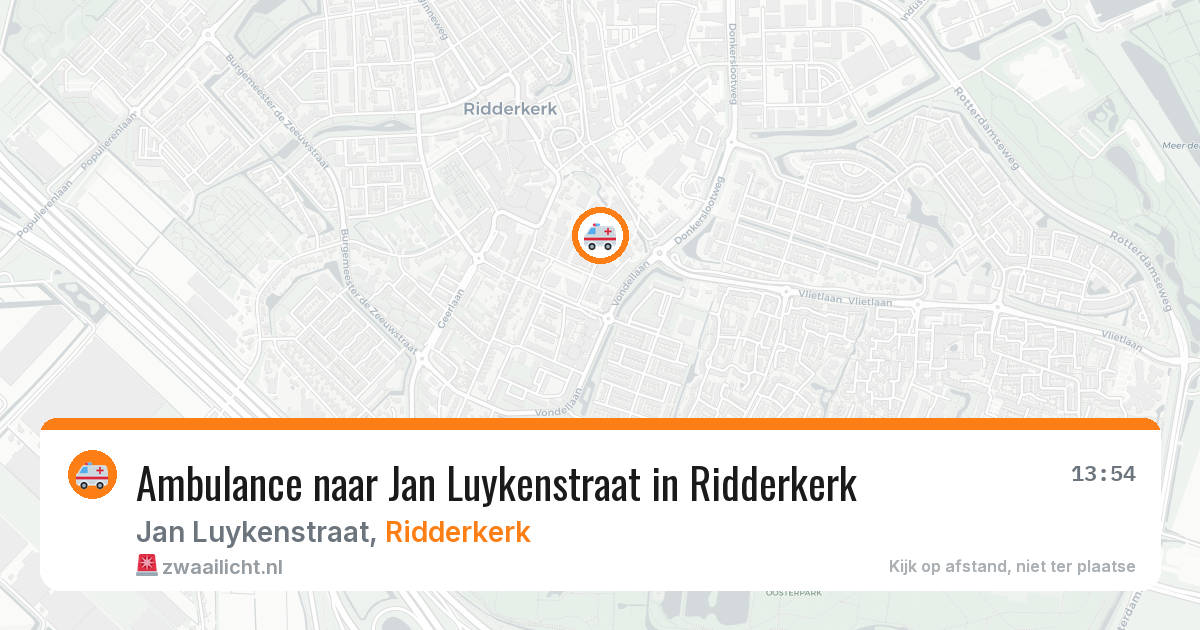 Ambulance naar Jan Luykenstraat in Ridderkerk — 15 jun 2026