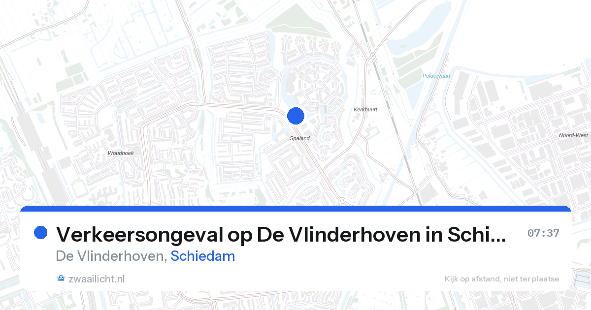 Verkeersongeval op De Vlinderhoven in Schiedam — 28 aug 2026