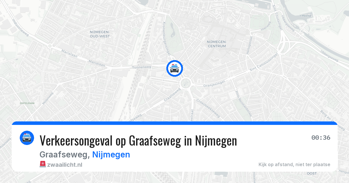 Verkeersongeval op Graafseweg in Nijmegen — 25 apr 2026