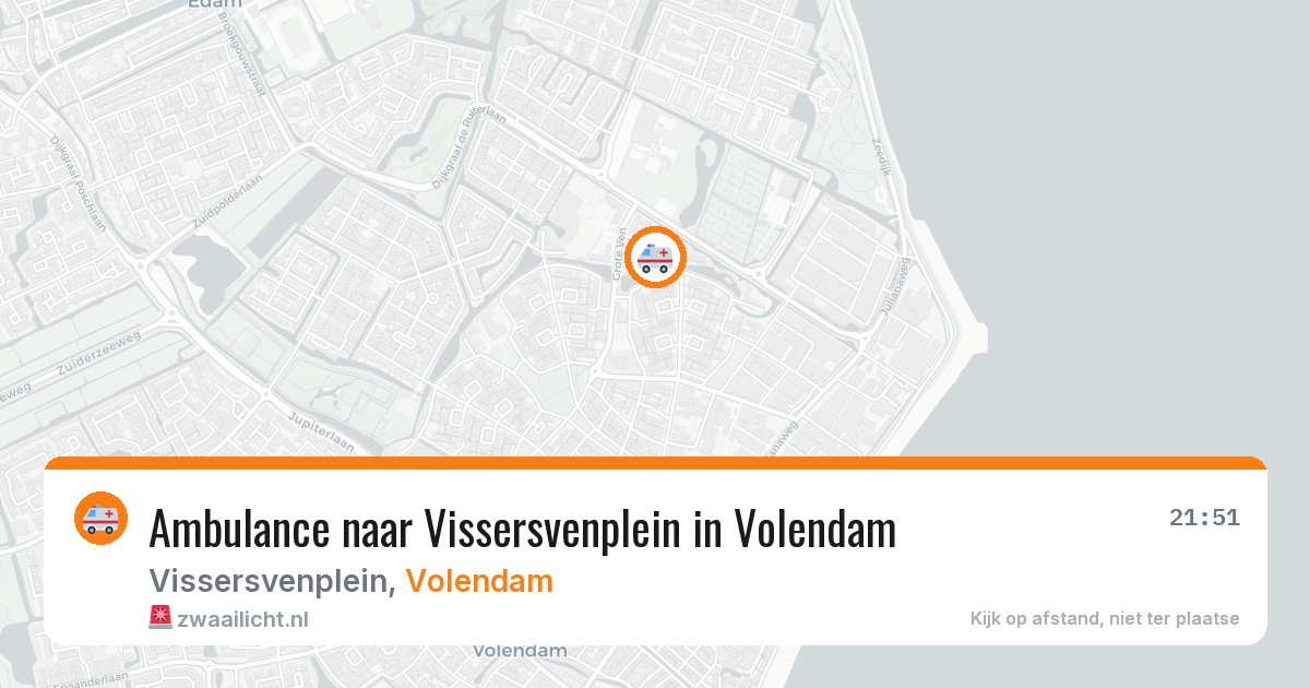Ambulance naar Vissersvenplein in Volendam — 4 aug 2026